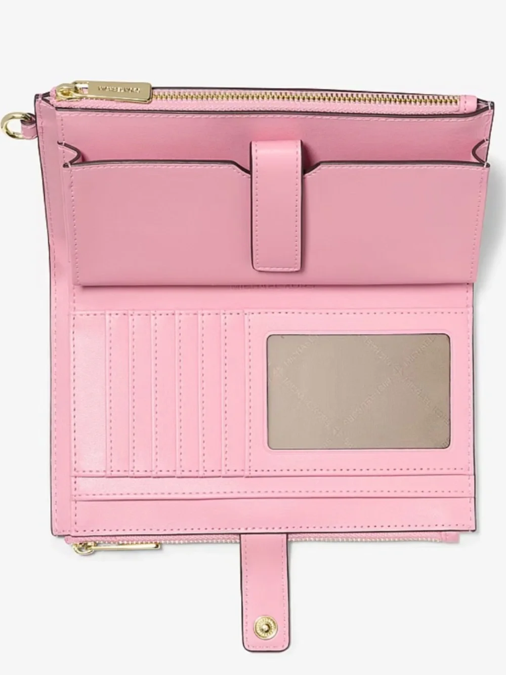 MICHAEL KORS Jet Set Large Double Zip Ombré Signature Logo Wristlet Phone Holder